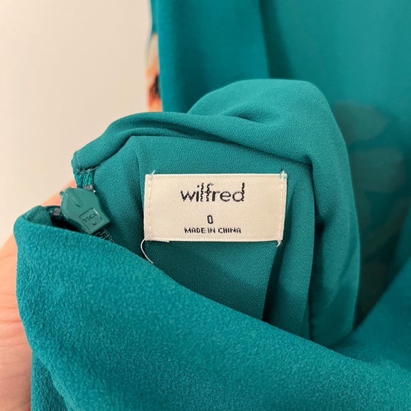 Aritzia Wilfred Green Floral Aubret Dress - Picture 8 of 8